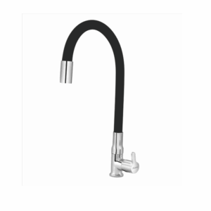 Sink Cock With Flexible Swinging Spout With Flange (W/M) - Code: 1909-F