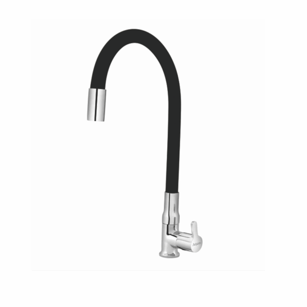 Sink Cock With Flexible Swinging Spout With Flange (W/M) - Code: 1909-F