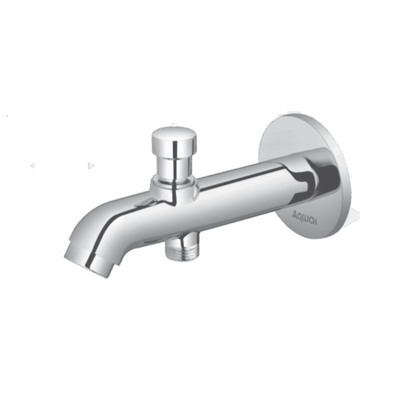 Bath Spout With Button Attachment For Hand Shower With Wall Flange - Code: 102