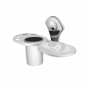Soap Dish With Tumbler Holder - Code: 606