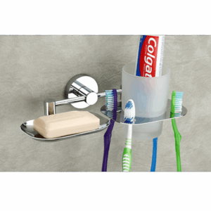 Soap Dish With Tumbler Holder - Code: 806