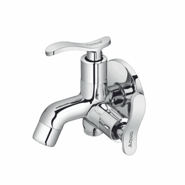 2 Way Bib Cock With Flange - Code: 1105