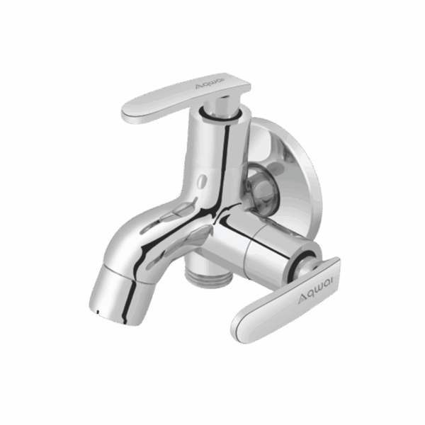 2 Way Bib Cock With Flange - Code: 5105