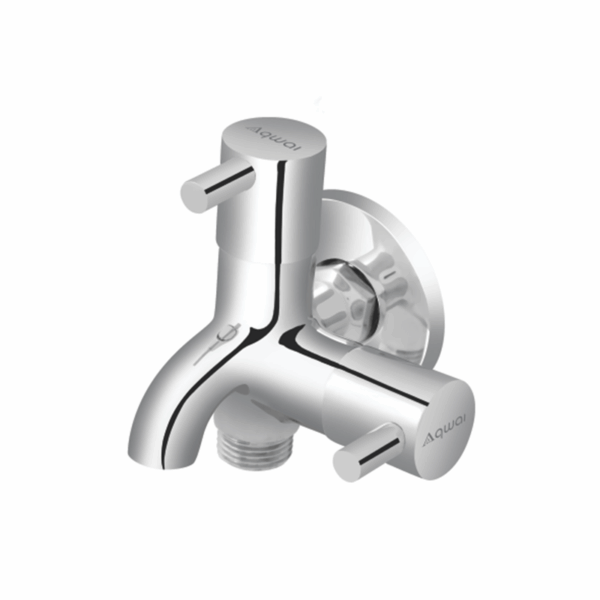 2 Way Bib Cock With Flange - Code: 5205
