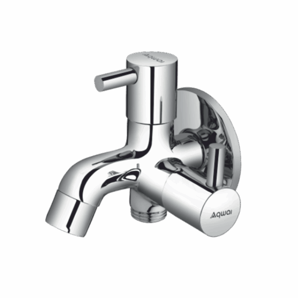 2 Way Bib Cock With Flange - Code: 1305