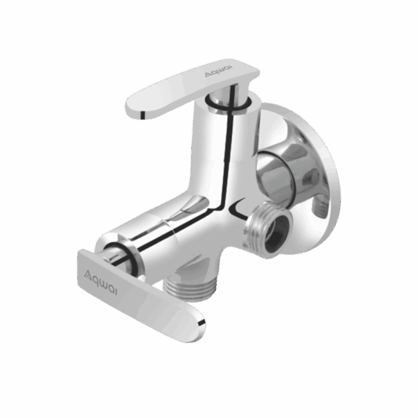 2 Way Angular Stop Cock With Flange - Code: 5106