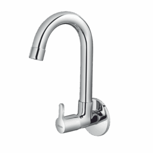Sink Cock With Regular Swinging Spout With Flange (W/M) - Code: 1907