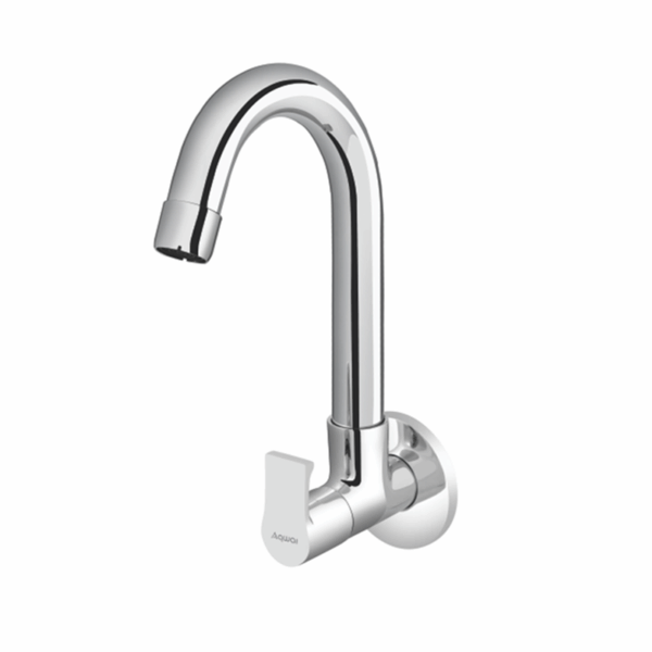 Sink Cock With Regular Swinging Spout With Flange (W/M) - Code: 1707