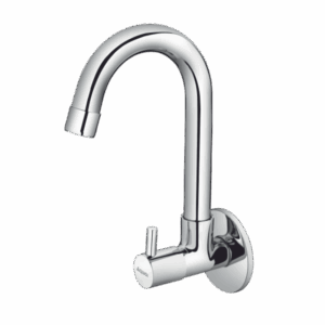 Sink Cock With Regular Swinging Spout With Flange (W/M) - Code: 1307