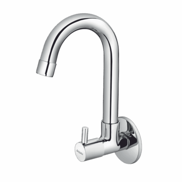 Sink Cock With Regular Swinging Spout With Flange (W/M) - Code: 1307