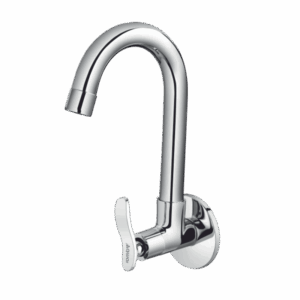 Sink Cock With Regular Swinging Spout With Flange (W/M) - Code: 1107