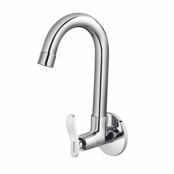 Sink Cock With Regular Swinging Spout With Flange (W/M) - Code: 1107