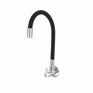 Sink Cock With Flexible Swinging Spout With Flange (W/M) - Code: 1907-F