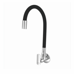 Sink Cock With Flexible Swinging Spout With Flange (W/M) - Code: 1807-F