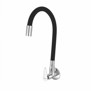 Sink Cock With Flexible Swinging Spout With Flange (W/M) - Code: 1407-F
