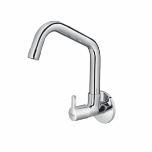 Sink Cock With Extended Swinging Spout With Flange (W/M) - Code: 1908