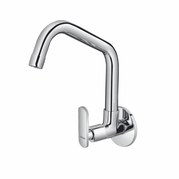 Sink Cock With Extended Swinging Spout With Flange (W/M) - Code: 1808