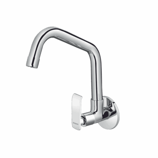 Sink Cock With Extended Swinging Spout With Flange (W/M) - Code: 1608