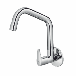Sink Cock With Extended Swinging Spout With Flange (W/M) - Code: 1508